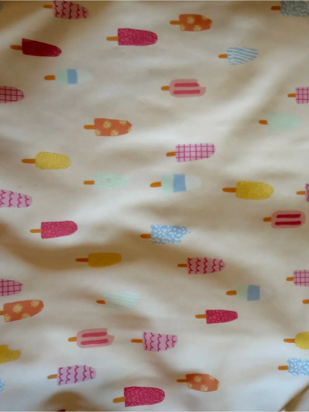 Quince Kids Swim Rashguard in Cream with Pink, Yellow & Blue Popsicle Print